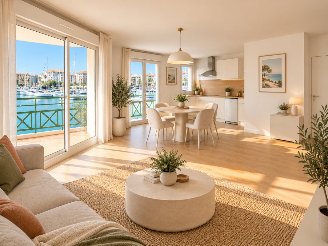 Port Fréjus – T2 de 51 m² avec grand balcon et vue imprenable sur le port - Photo 1 - Fréjus